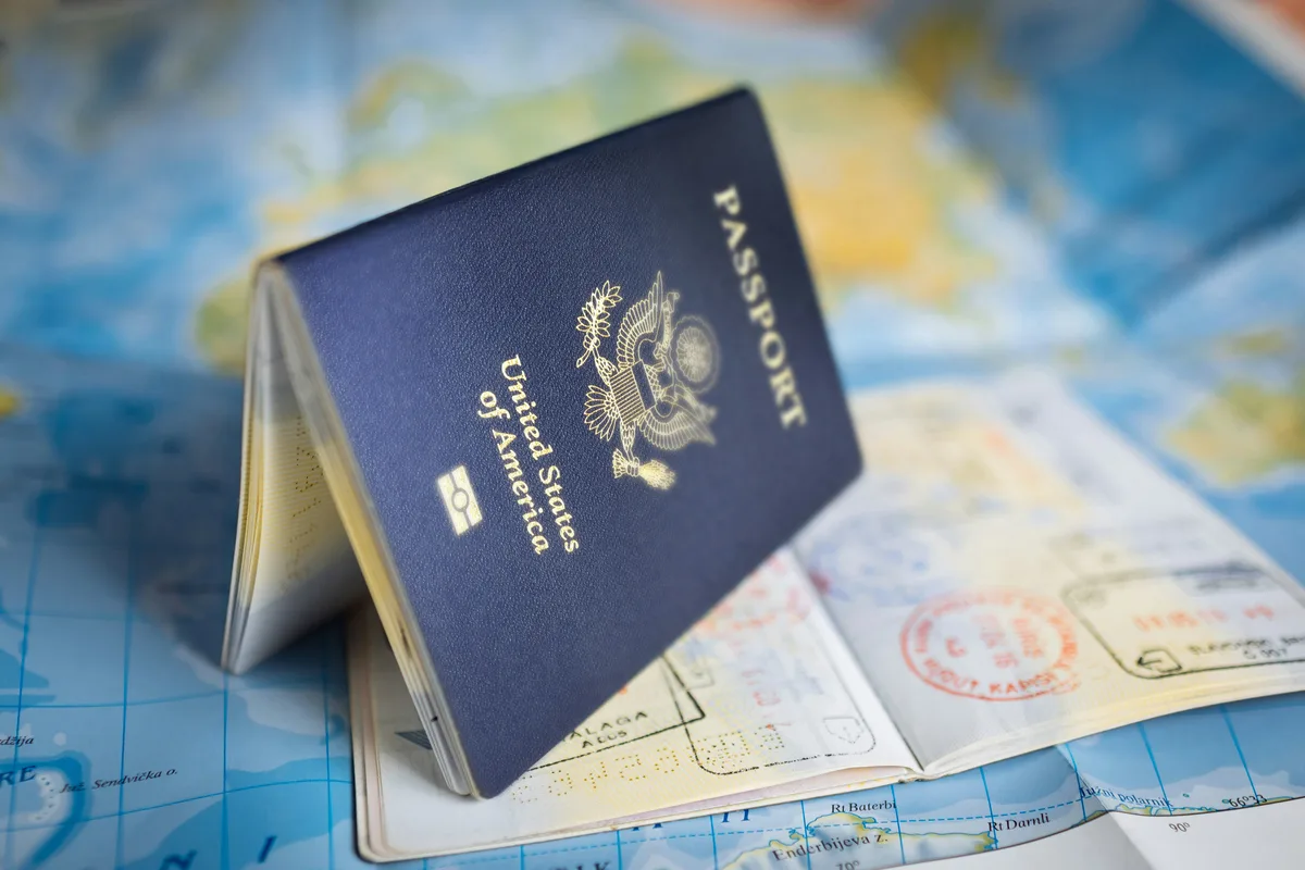 Passport and identity document closeup